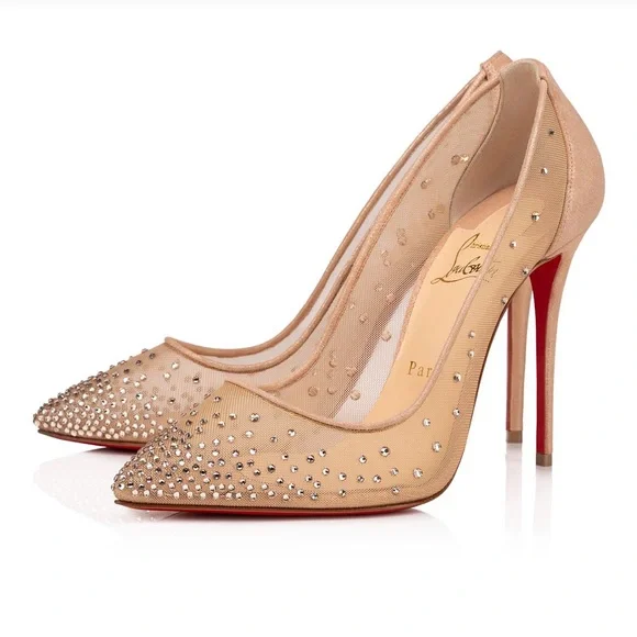 Follies Strass Christian Louboutin 100mm pumps - Picture 1 of 12